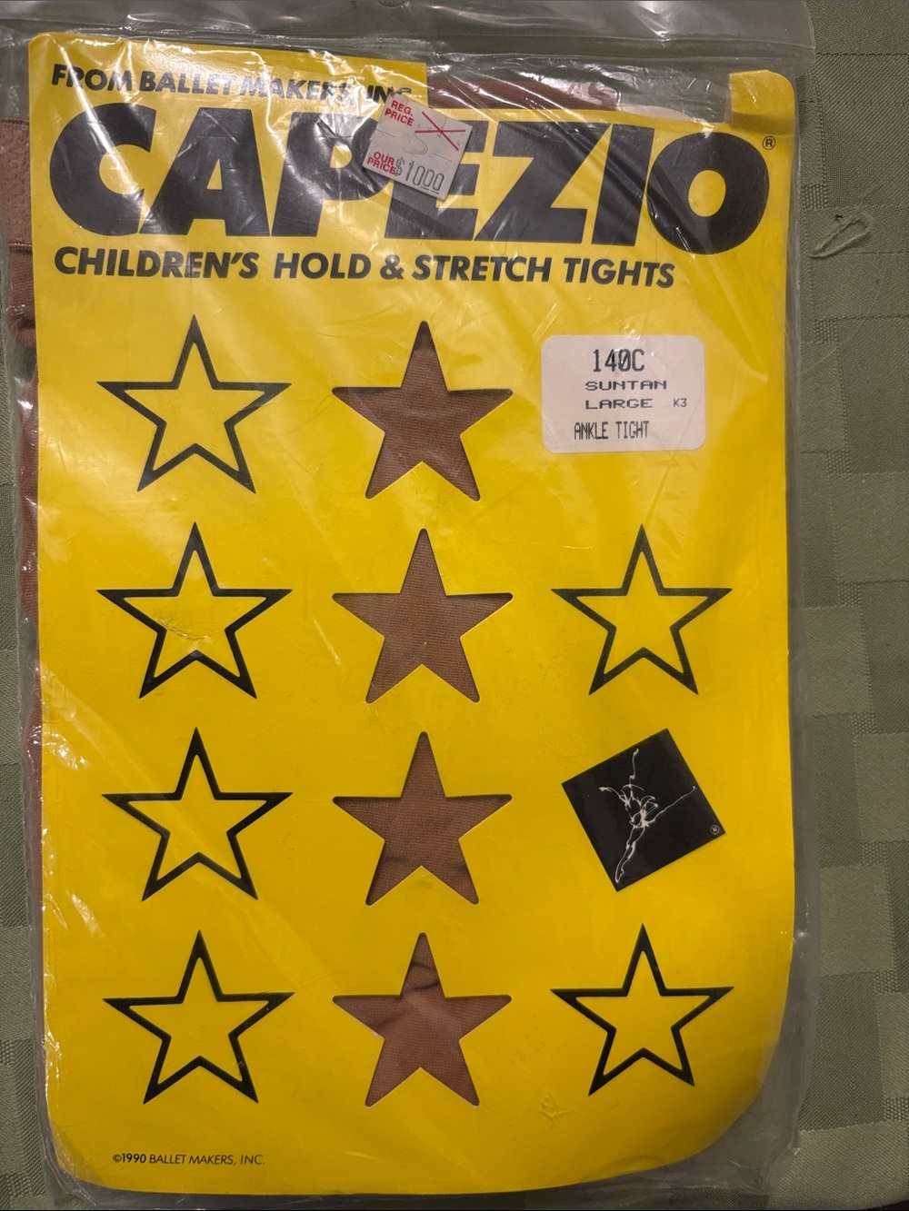 Capezio Kids Ankle Tights in Suntan size Large